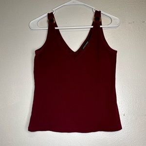 New York & Company Burgundy ribbed cami